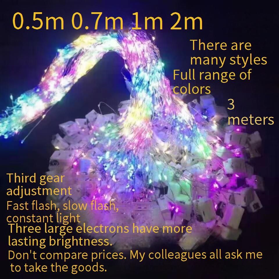 LED-Lichterkette aus Kupferdraht – USB-betriebene Lichterkette für Geschenkboxen, Blumen und Heimdekoration_voghion.com