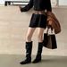 Cameido Convertible Knight Boots With Detachable Trousers High Heel Short Boots_voghion.com