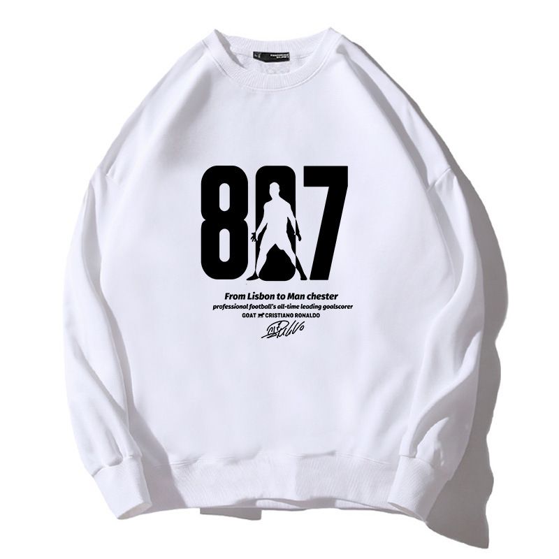 Fußballsport C Luo 807 Lo Ärmel Rundhals-Kapuzenpullover mit Unisex-Aufdruck Herbst und Winter Loose Fashion Label_voghion.com