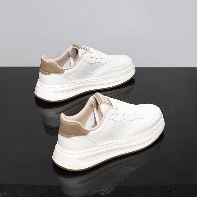 Men's Sports Casual Shoes Summer Perforated Breathable Comfortable Elastic Sole Lightweight Shock Absorption Height_voghion.com