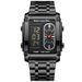 VAVAVOOM Square Dual Display Electronic Multi-Movement Men's Steel Band Waterproof Quartz Watch Hot Sale_voghion.com