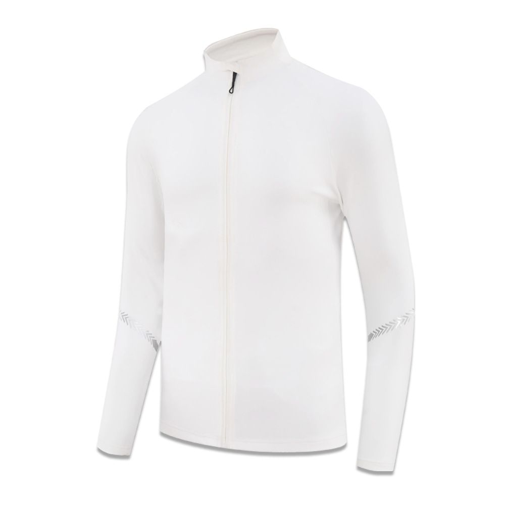 FiveHappyiness Men's Spring/Autumn Elastic Long-Sleeved Fitness Jacket, Casual Sports Running Stand Collar Zipper Quick-Drying Elastic Top_voghion.com