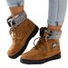 Winterschuhe Schnee Damen mit Fleecefutter Verdickte Baumwolle Kältebeständige warme lange Stiefel_voghion.com