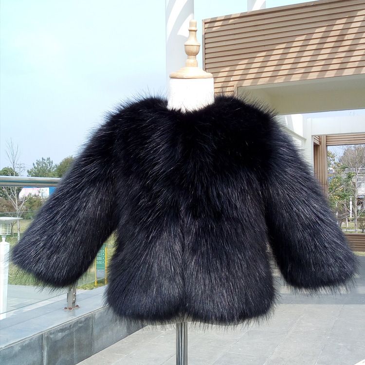 Luxury Faux Fox Fur Coat For Kids (8+ Years, 140cm+) – Soft & Plush Winter Jacket – Unisex Boys & Girls – Elegant Short-Length Design_voghion.com