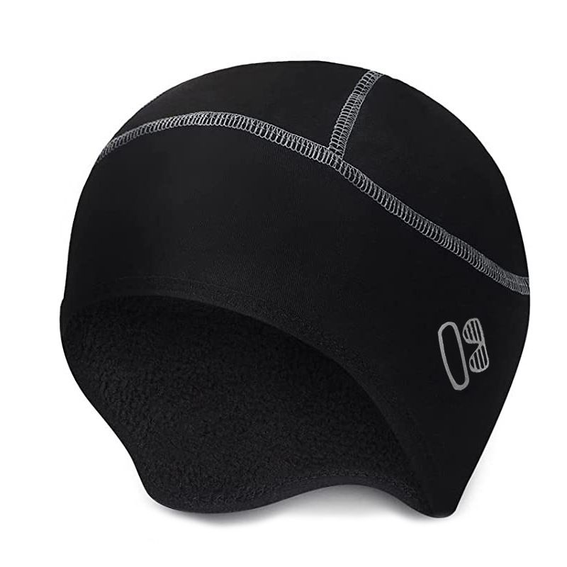 Gorro sin visera para ciclismo, esquí y running, ideal para otoño e invierno. Cubrebocas con orejeras, orificio para gafas y forro para casco._voghion.com