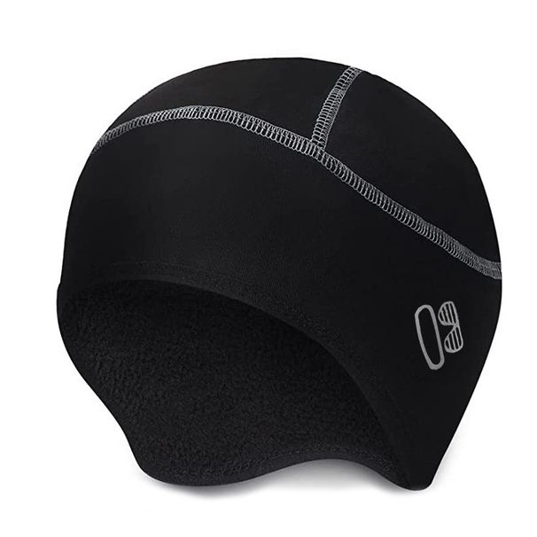 Gorro sin visera para ciclismo, esquí y running, ideal para otoño e invierno. Cubrebocas con orejeras, orificio para gafas y forro para casco._voghion.com