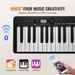 Tastiera per pianoforte MIDI pieghevole nera da 88 tasti Bluetooth portatile_voghion.com