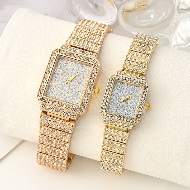 Naisten kellot, kevyt luksuskello, suuri kellotaulu, täynnä timantteja_voghion.com