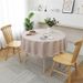 Cross-border new TPU waterproof round table cloth, solid color oil-proof household high-end tablecloth, one piece of cotton and linen leave-in._voghion.com
