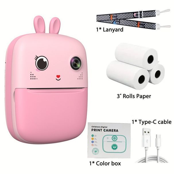 【High Quality】 New Children's Printing 2.4Inch HD Screen Portable Polaroid Instant Camera_voghion.com