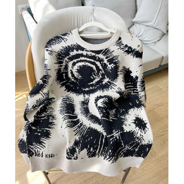Design Jacquard Crewneck Pullover Trui Heren Herfst En Winter High-End Modieuze Trui Losse Wollen Top_voghion.com