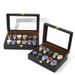 Watch Storage Box Paint Box 6-bit 10-bit 12-bit Paint Jewelry Gift Box Black Wooden Watch Storage Box_voghion.com