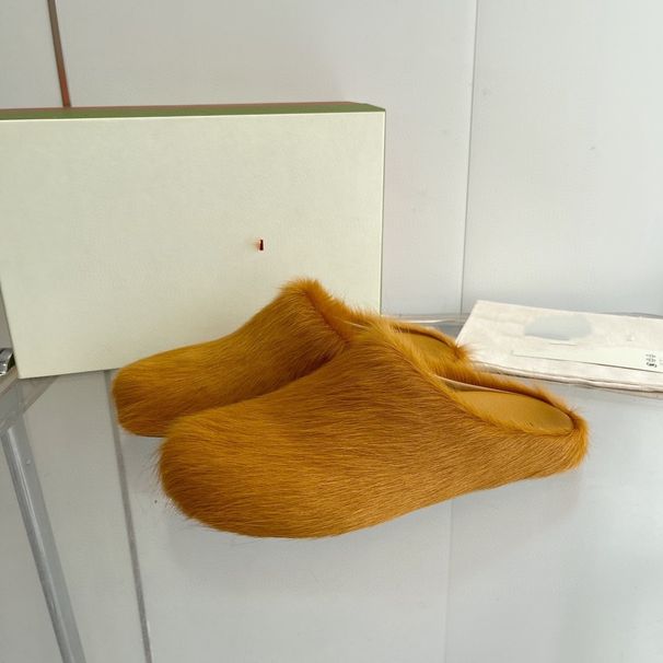 Pure Source Niche Mani Nieuwe Kleur Platte Paardenhaar Gesloten Teen Pantoffels Heren, Outdoor Koppels Stijl Muiltjes Voor Dames, Pauw_voghion.com