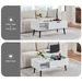 39" Wood Lift Top Coffee Table With Hidden Compartment And Storage Shelf For Living Room, Reception Room, White_voghion.com
