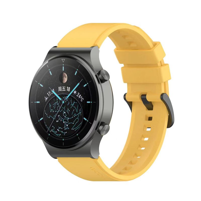 Silikoninis dirželis skirtas Huawei laikrodžiui GT/GT2 pro 46mm 42mm Samsung laikrodis 3 4 5 Smart Watch Minkšta keičiama apyrankė, skirta Amazfit GTR_voghion.com