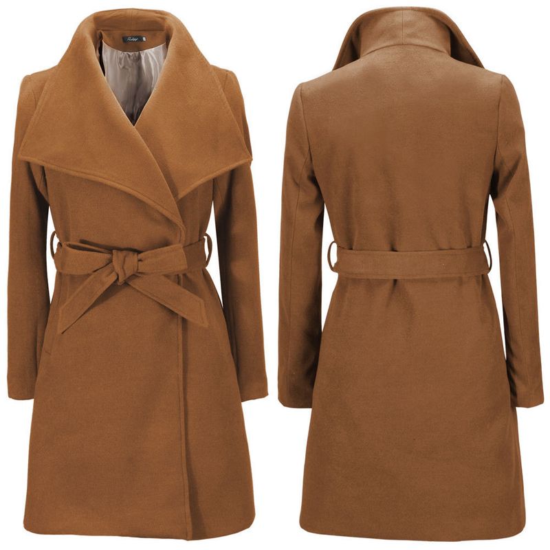 Cappotto di lana da donna nuovo autunno e inverno Cappotto di lana autunno e inverno di media lunghezza_voghion.com