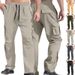 Men's Retro Outdoor Work Pants - Stylish Straight-Leg Cargo Pants With Multiple Pockets, Comfortable & Lightweight For Casual Wear_voghion.com
