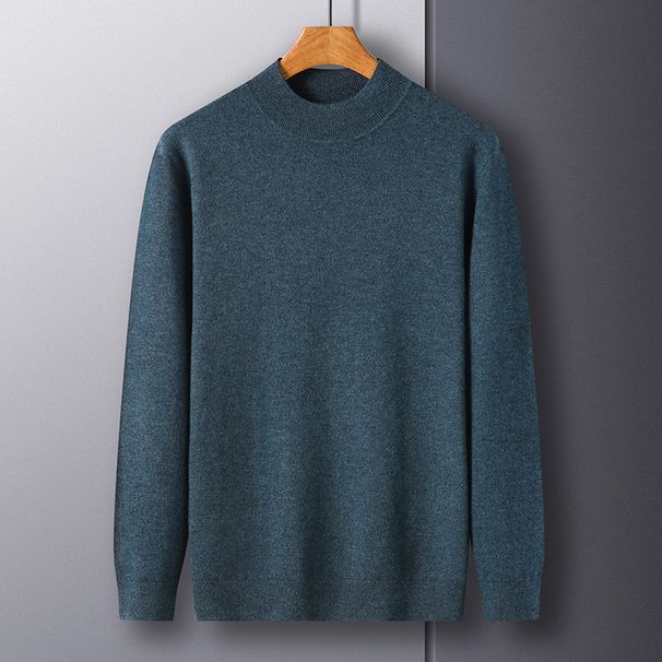 Abbigliamento maschile Maglione di lana da uomo autunno e inverno abbigliamento maschile giovanile maglione di base lavorato a maglia multicolore intimo in lana maglione a collo alto_voghion.com