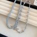 Cold Wind Zircon Round Pendant Pearl Necklace Women's Style Versatile Clavicle Chain Fashion Luxury Jewelry Accessories_voghion.com