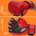 Guantes de boxeo para adultos, de medio dedo, para entrenamiento de lucha, Sanda, combate MMA, profesionales, con dedos divididos, UFC, engrosados_voghion.com