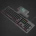 Farfi K118 Wired Quick Response Phone Wireless Charging 104 Key Caps Gaming Blue Axis Mechanical Keyboard for Desktop_voghion.com