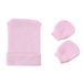 Baby clothing two-piece newborn single-layer striped hat and gloves_voghion.com
