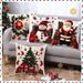 Christmas New Linen Plush Cartoon Snowman Print Pillowcase Decoration Sofa Cushion Pillowcase_voghion.com