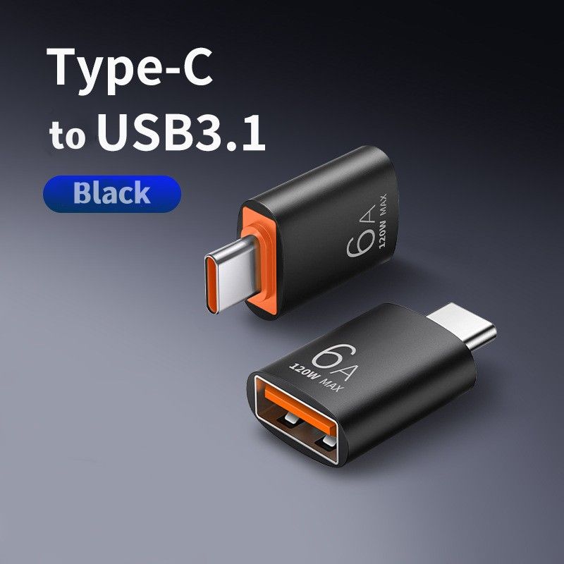 USB Naar 6A Type C OTG Adapter Type C Female naar USB Male Converter Snel opladen Gegevensoverdracht F Laptop Boek OTG-verter harging_voghion.com