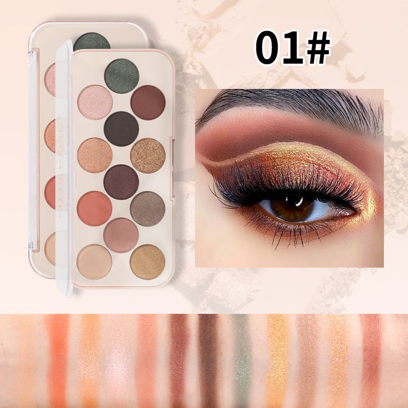 Neue mehrfarbige matte Lidschattenpalette, lang anhaltende und leicht zu färbende Perlglanz-Lidschatten-Rouge-Palette_voghion.com