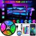 5V USB Bluetooth RGB LED Strip Lights, 5050 SMD 18 LEDs/m, Remote Controlled Color Changing, Mood Lighting For Gaming, TV Backlight, Home Decor_voghion.com