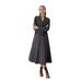 Women's Long Wool Coat With Double-Breasted Buttons, Knee-Length Thick Warm Trench Coat For Autumn Winter, Slim Fit Plus Size Overcoat_voghion.com