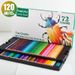 Professional Watercolor Pencils Set Of 120 Colors - Wooden Case, 4B Soft Core, Vibrant & Blendable For Artists, Sketching & Coloring Books_voghion.com