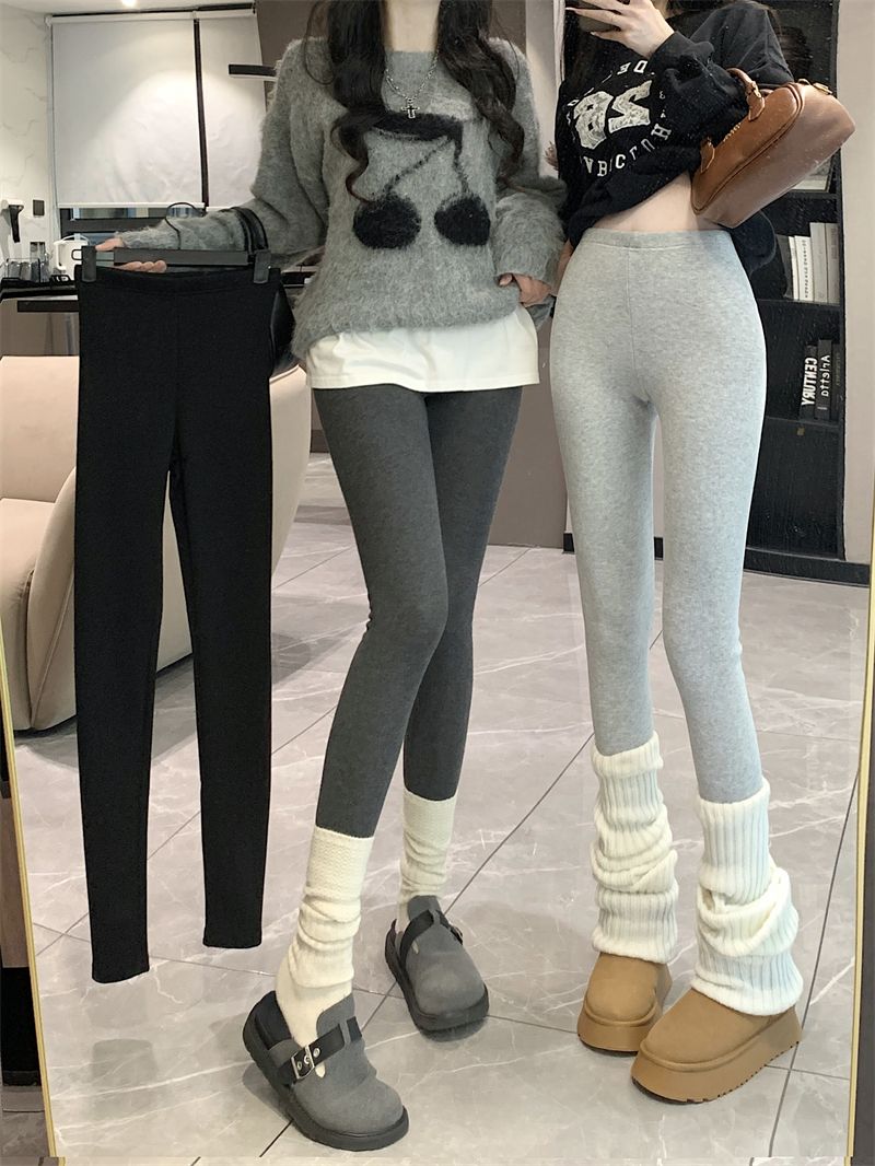 Shark leggings for women in autumn and winter 2024, high waisted, waist cinching, hip lifting, yoga casual pants with_voghion.com