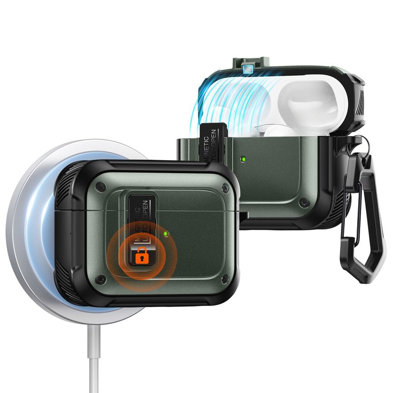Magnetische case voor AirPods Pro, Pro 2 hoofdtelefoon, siliconen automatische cover voor AirPods 3 Bluetooth oortelefoon beschermhoes shell_voghion.com