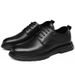 Top Layer Pure Cowhide Lace Up Soft Sole With Good Breathability Quality Casual Black Spring 2025 Men's Leather Shoes_voghion.com