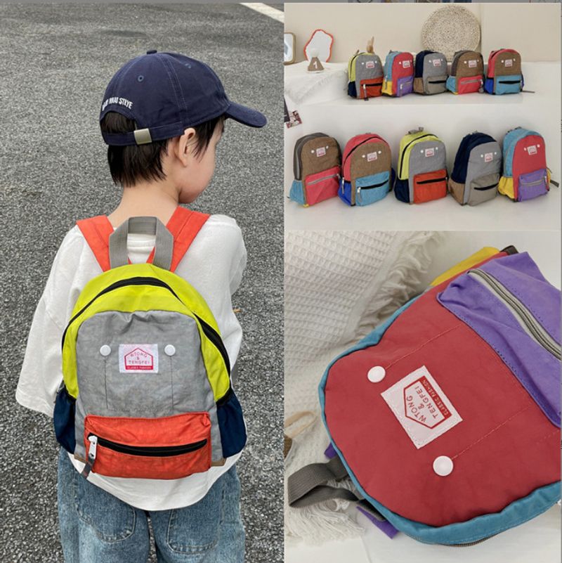 New Kids Backpack - Lightweight Canvas School Bag With Ergonomic Back Support, Simple Style Backpack For Boys & Girls (Back To School Season)​_voghion.com