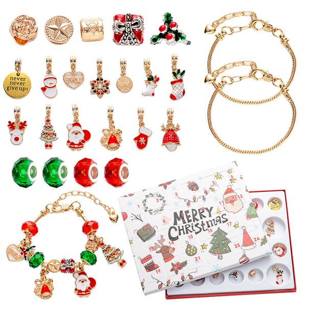 Weihnachten Ohrringe Schmuck Geschenk Box Blind Box Schmuck Geschenk Countdown-Kalender Advent Halskette Blind Box_voghion.com