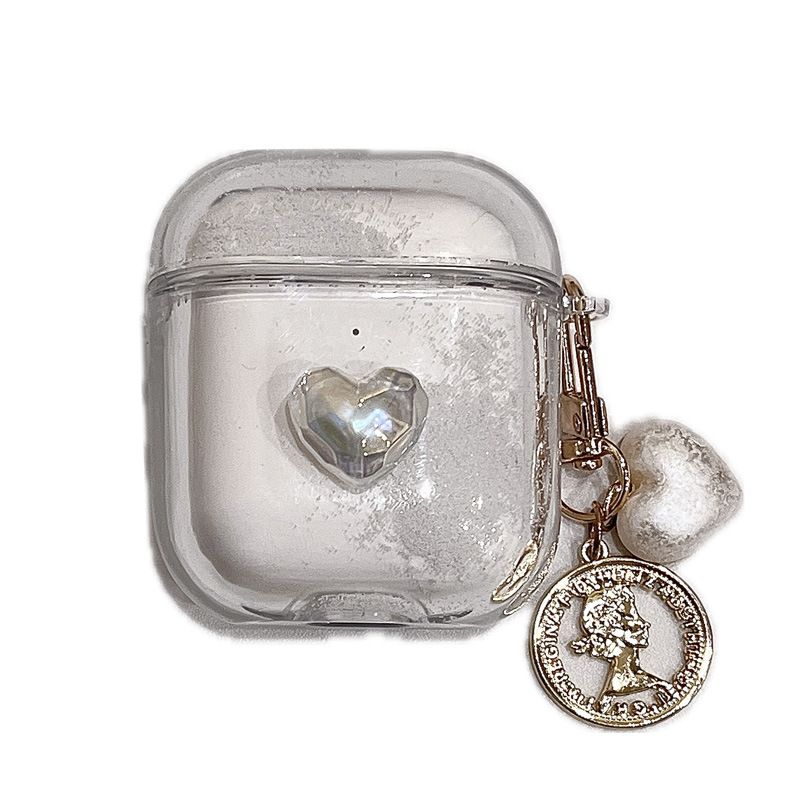 Three-dimensional laser love for Airpods 3 protective case niche Pro2 Bluetooth 1/2 generation earphone case quicksand_voghion.com