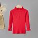 Girls' Autumn And Winter Wooden Ear Edge Sweater Base Shirt All Knitted Base Shirt In The High Collar Bottom Of The Inner Coat_voghion.com