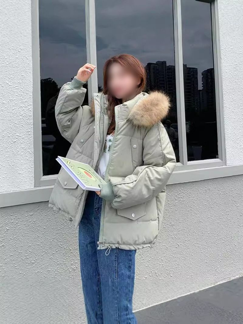 Daunenjacke für Damen, neue Winterjacke, dicke kurze Jacke aus Baumwolle, lockerer und schmaler Stil, Überwindungsmantel_voghion.com