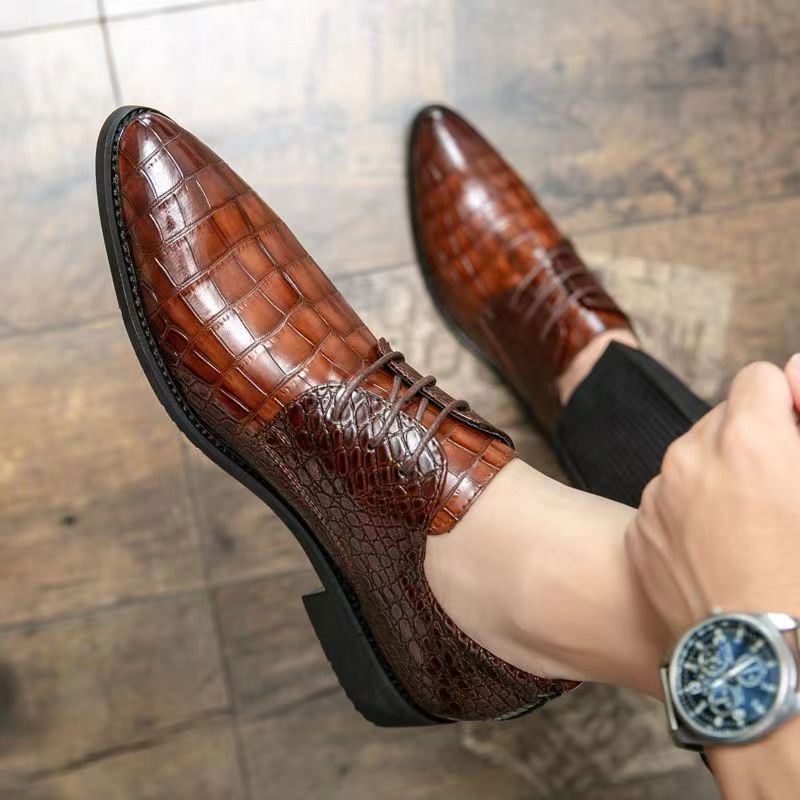 Britischer Stil, Business, formell, lässig, Übergröße, spitz, 48, trendige Mode, Emed Leder, Derby-Schuhe, 47 Herrenschuhe_voghion.com