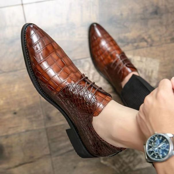 Britischer Stil, Business, formell, lässig, Übergröße, spitz, 48, trendige Mode, Emed Leder, Derby-Schuhe, 47 Herrenschuhe_voghion.com