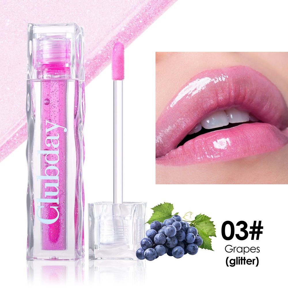 Clubday Square Tube Mirror Thermochromic Fruity Lip Oil – Transparenter Pearl Chameleon Lipgloss für anpassbaren Glanz_voghion.com