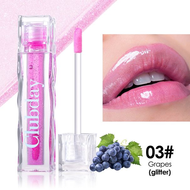 Clubday Square Tube Mirror Thermochromic Fruity Lip Oil – Transparenter Pearl Chameleon Lipgloss für anpassbaren Glanz_voghion.com