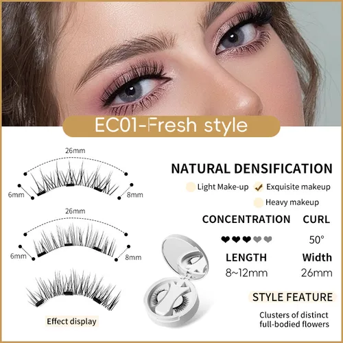 Magnetic Eyelashes – Natural & Wispy, Easy To Apply, Reusable, Includes Portable Storage Box_voghion.com