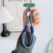 Dopamine Color Block Woven Phone Lanyard - 2-Strand Nylon Wrist Strap Anti-Loss Short Keychain (Durable & Stylish)_voghion.com
