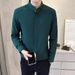 Stand Up Collar Shirt For Men, Long Sleeved Casual, Cool And Slim Fit Shirt For Men, No Ironing, Sunny_voghion.com