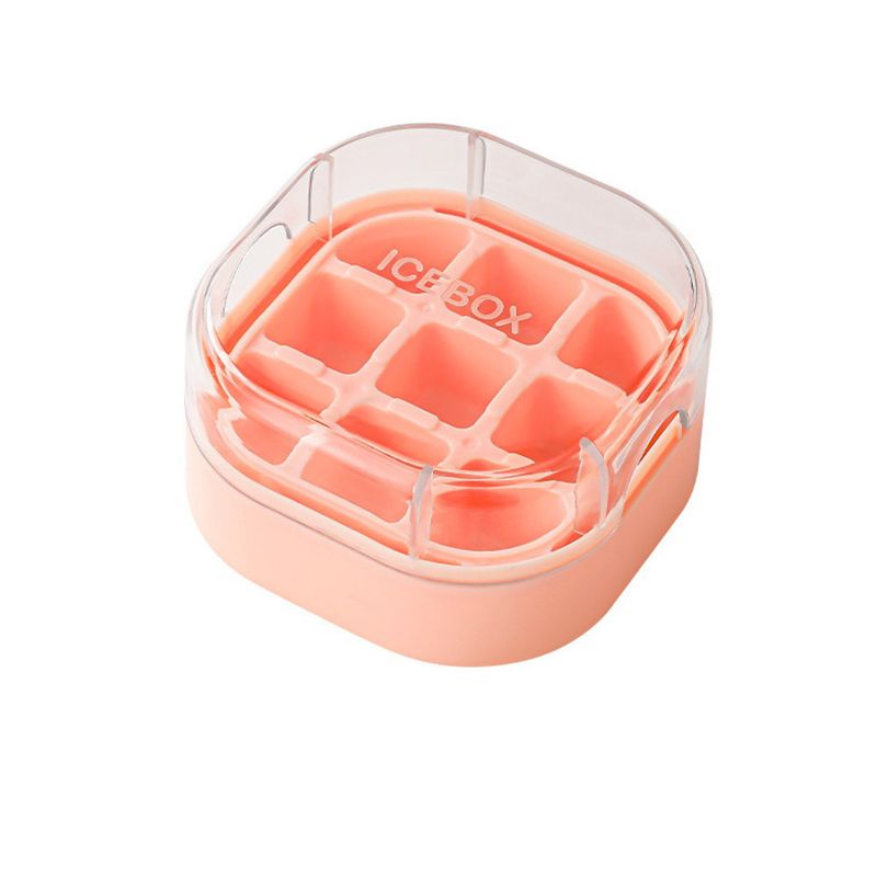 Jelly Household Convenient Press One Second Out Nine Grid Mold Mini Portable Freezing Ice Maker Magic Film Tool_voghion.com