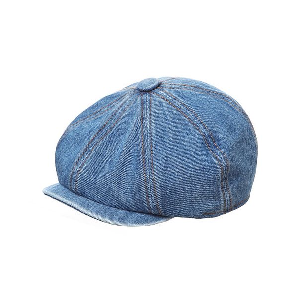 2024 neue Kindermütze INS Light Plate Achteckiger Hut für Erwachsene Cowboyhut mit Entenschnabelhut Punk Japanischer Trend_voghion.com