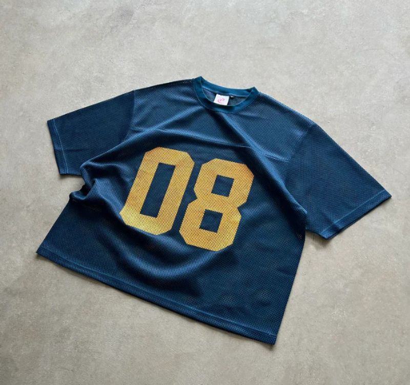 Herenkleding Street Jersey V-hals Digitaal printen Heren- en dameskleding Losse casual sport T-shirts met korte mouwen Tops_voghion.com